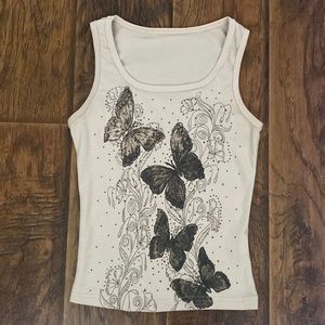 Brand new butterfly tank top